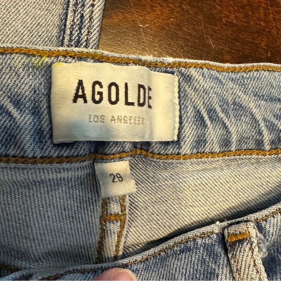 Agolde Women’s Nico High Rise Slim Distressed Button Fly Jeans Size 29 - Picture 5 of 11